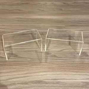 Set of 2 The Container Store Acrylic Risers - 6" x 3" x 3" h
